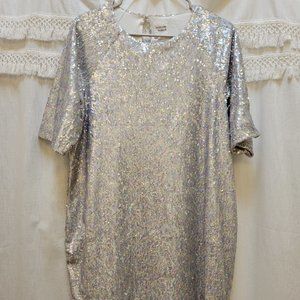 Sequin shift dress